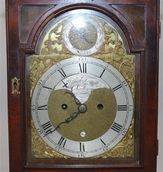 William Dorrell of London. A George III mahogany bracket clock, 18in.
